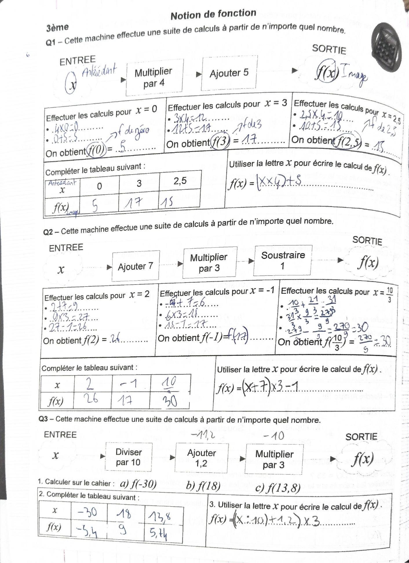Fiche Notion de fonction, questions 1 à 3